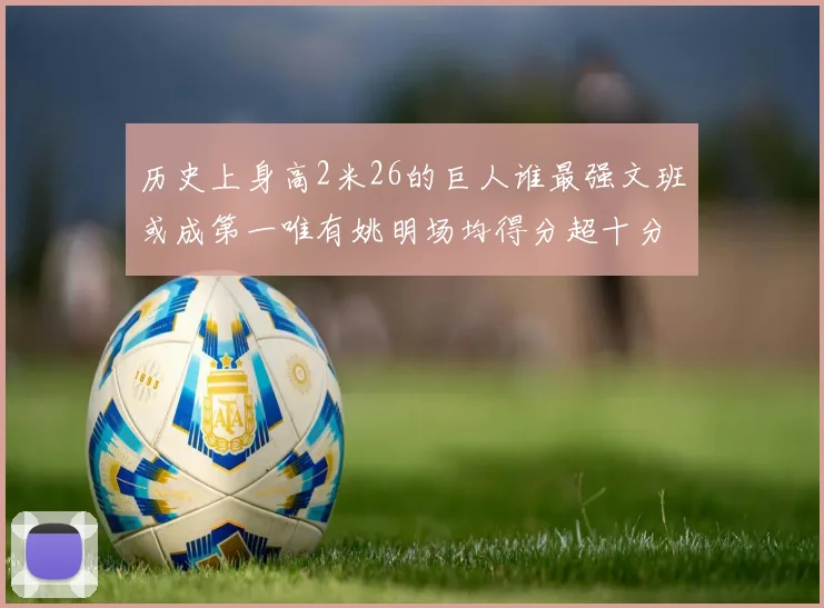 历史上身高2米26的巨人谁最强文班或成第一唯有姚明场均得分超十分